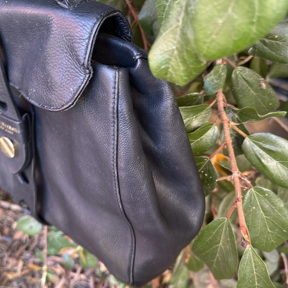 ISAAC MIZRAHI OLIVIA SATCHEL IN SOLID BLACK PEBBLED LEATHER. - Picture 6 of 16